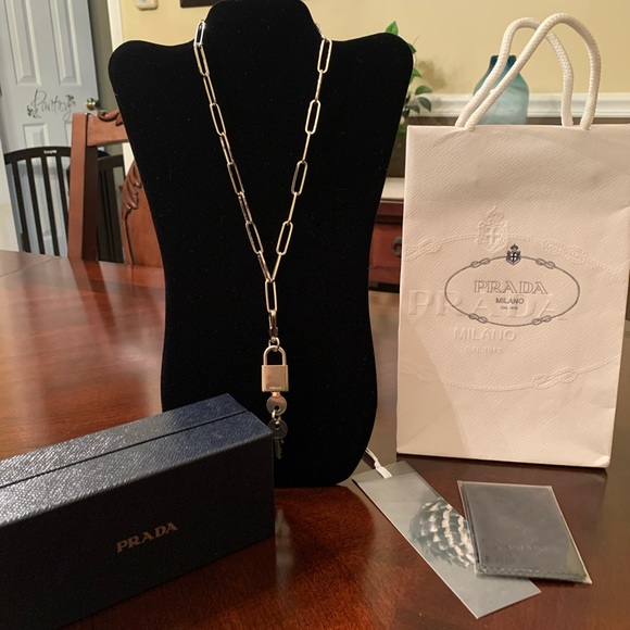 Prada Jewelry - Prada Silver Padlock 2Keys . Authentic
